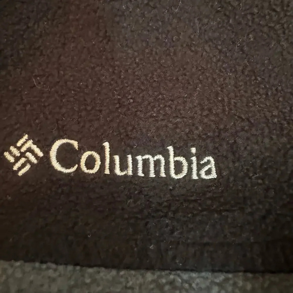 Columbia Kids Softshell Full Zip Jacket Size M Gray Black Pockets Outdoors Logo - Picture 2 of 10